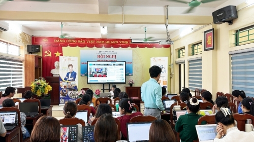 IMK tập huấn số hóa và tự động hóa website Trường Tiểu Học Vân Canh