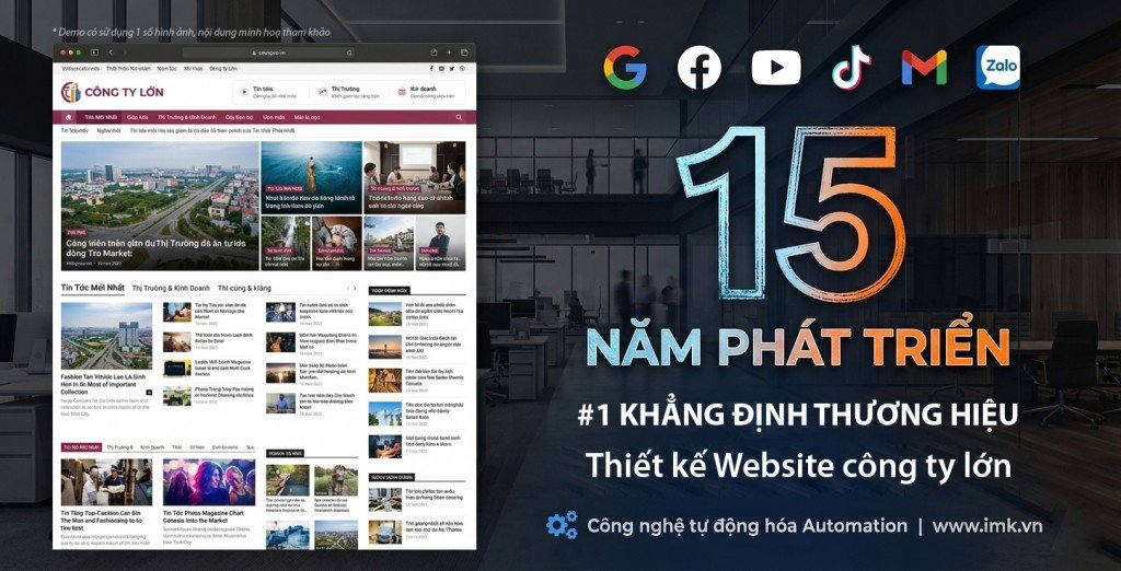 Thiết kế Website tin tức công ty lớn
