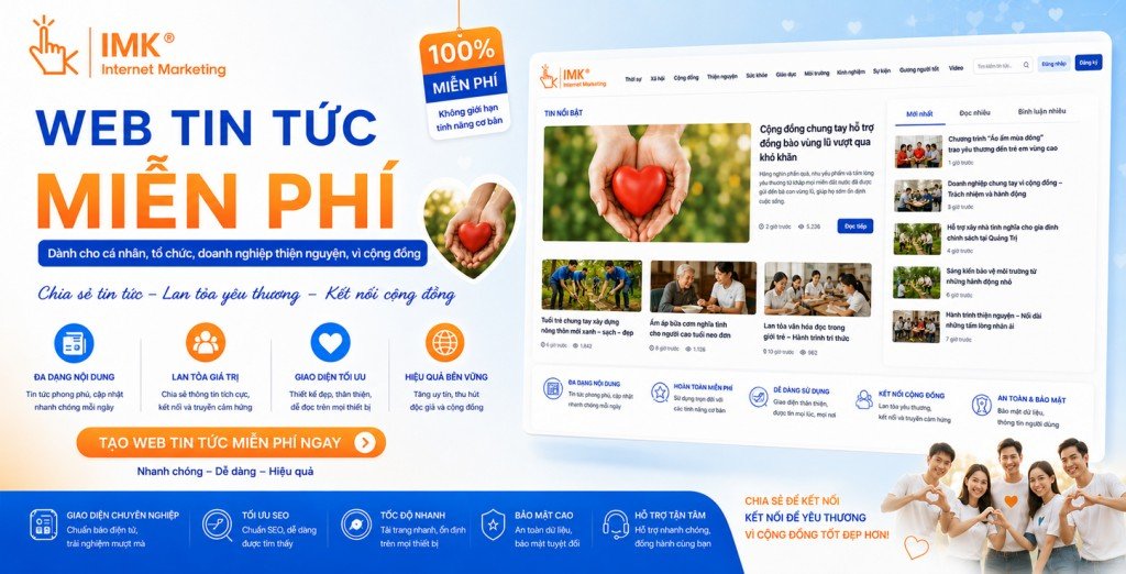 Thiết kế Website tin tức miễn phí